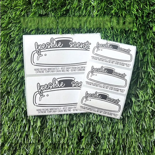 Car Freshie Scent + Care  - Thermal Printed Stickers