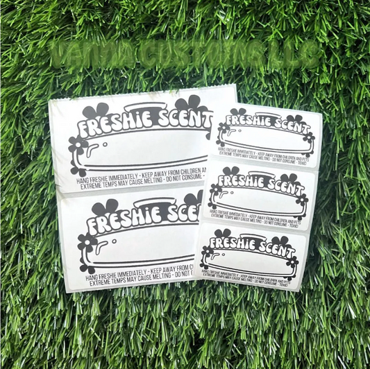Groovy Flower Car Freshie Scent + Care  - Thermal Printed Stickers