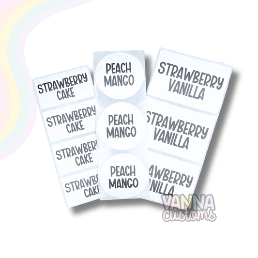 Custom Scent/Flavor/Product Name Thermal Printed Labels