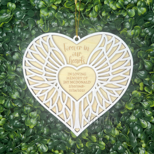 Forevers In Our Heart Memorial Christmas Tree Ornament