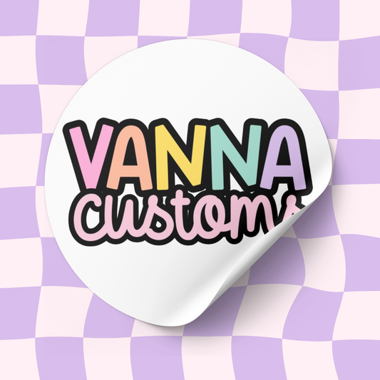 Glossy Vinyl Logo Circle Stickers