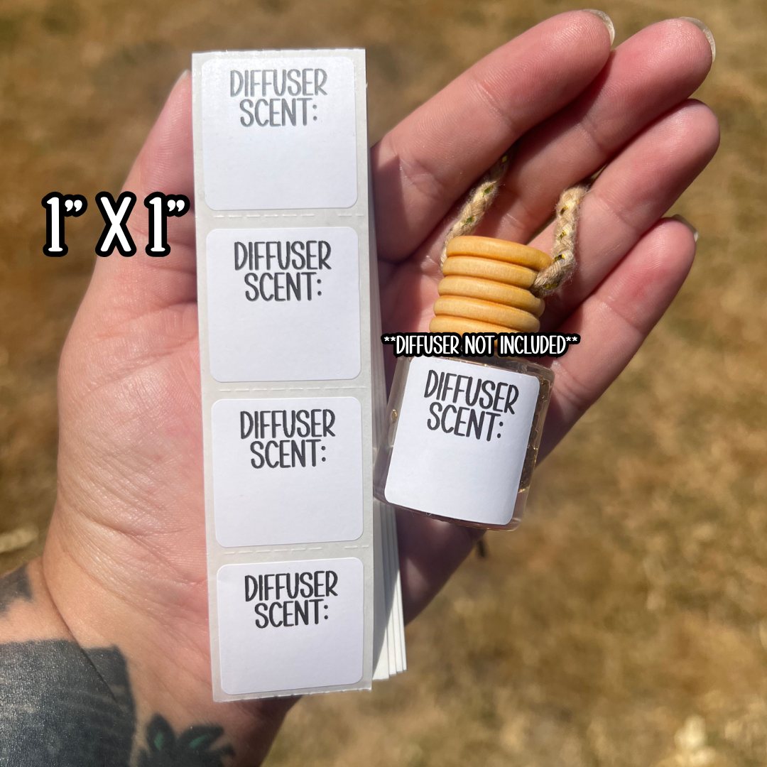 200 Count Car Diffuser Scent 1" Thermal Printed Stickers