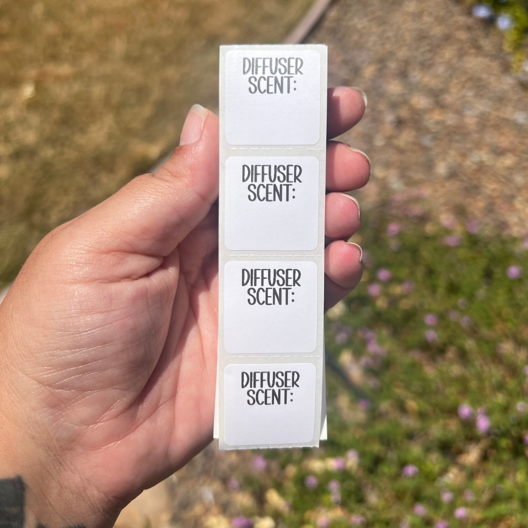 200 Count Car Diffuser Scent 1" Thermal Printed Stickers